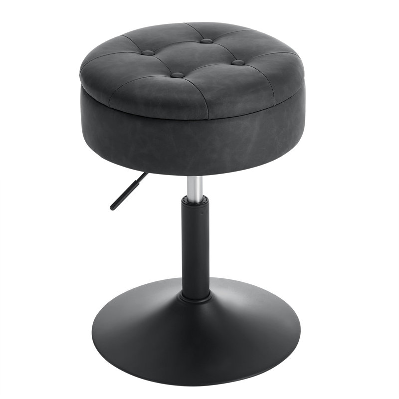 Manufactured Wood Accent Stool, Anthracite