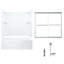 60" W x 72" H Frameless Rectangle Sliding Tub & Shower Kit with Towel Bar and Base Included-1892076730-1892076729