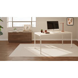 Luma 2 Piece Glass Rectangular Writing Desk Office Set