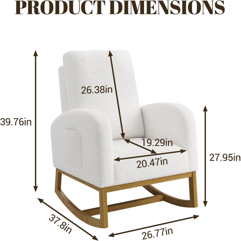 Upholstered Lounge Chair, White