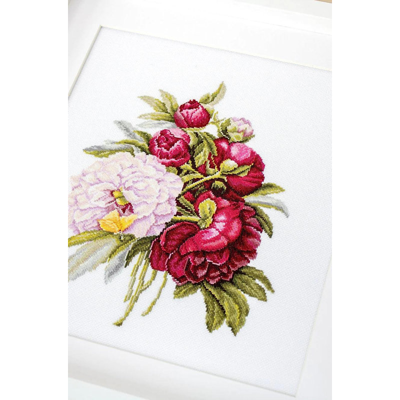 Bouquet with peonies Counted Cross-Stitch Kit by Luca-S B2354L