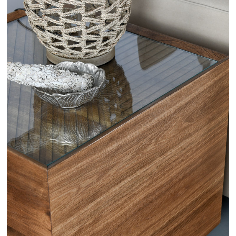 Santa Barbara 26" Brown Wood End Table