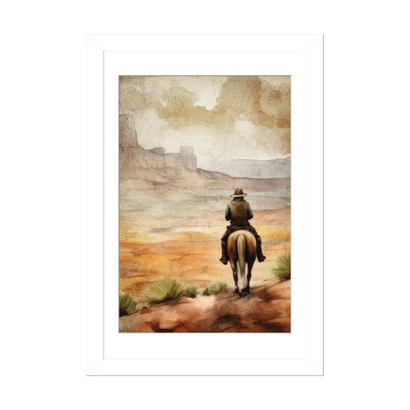 Ride - reproduction d'art murale, 32 po x 24 po, Papier encadré, Blanc
