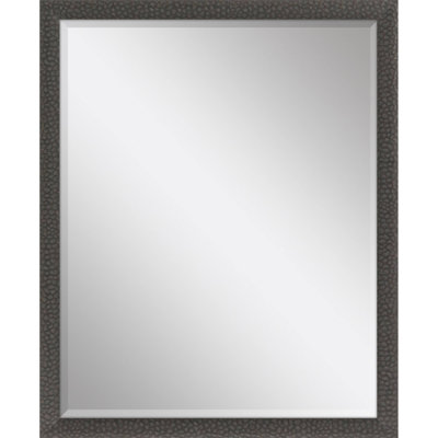 43" Dark Brown Solid Wood Framed Accent Mirror