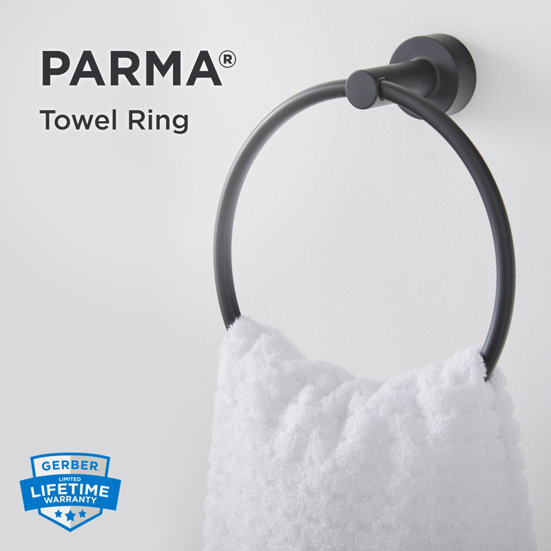 Parma Towel Ring, Satin Black