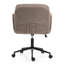 Chaise de bureau pivotante confortable en molleton brun avec accoudoirs pliables - Siège réglable et sièges d'appoint à hauteur réglable