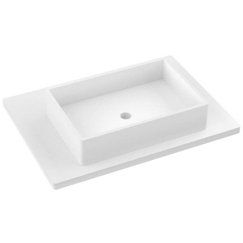 Gilded Two-Drawer Single Bath Floating Vanity, 30", Pure White