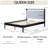 Wood Platform Bed Frame with Plush Headboard, Silent Slats & 8.8"Underbed Storage-1462896201