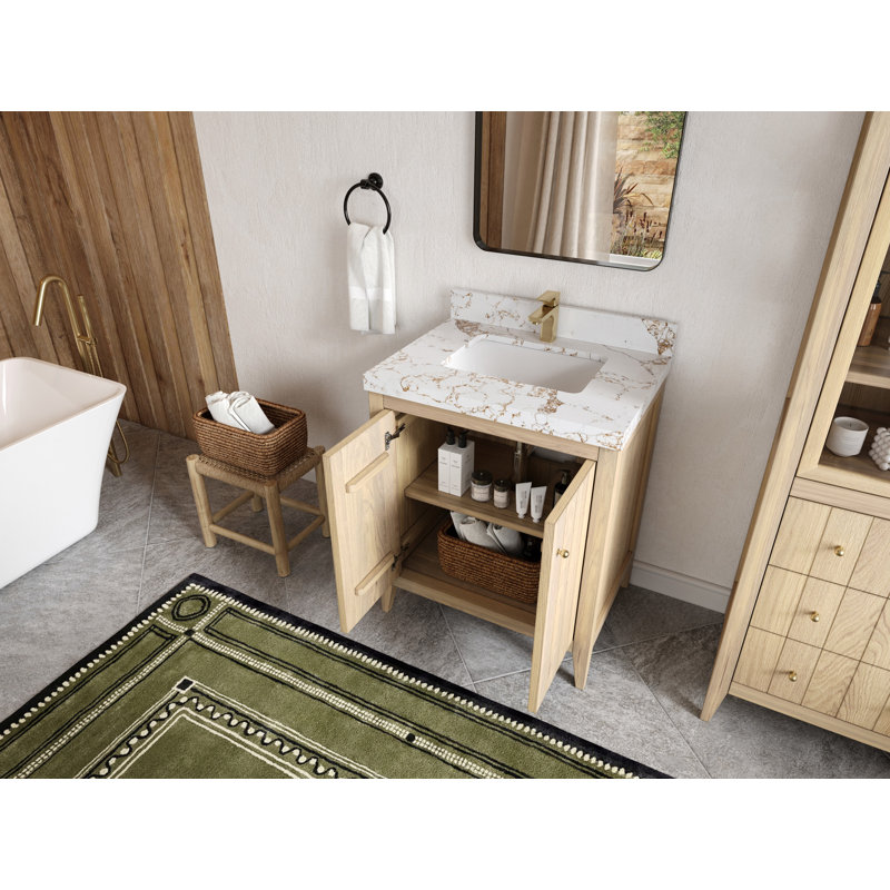 30 po. X P 22 po Meuble-lavabo simple en D