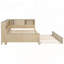 Lit de jour polyvalent en bois avec plusieurs options de rangement et design élégant