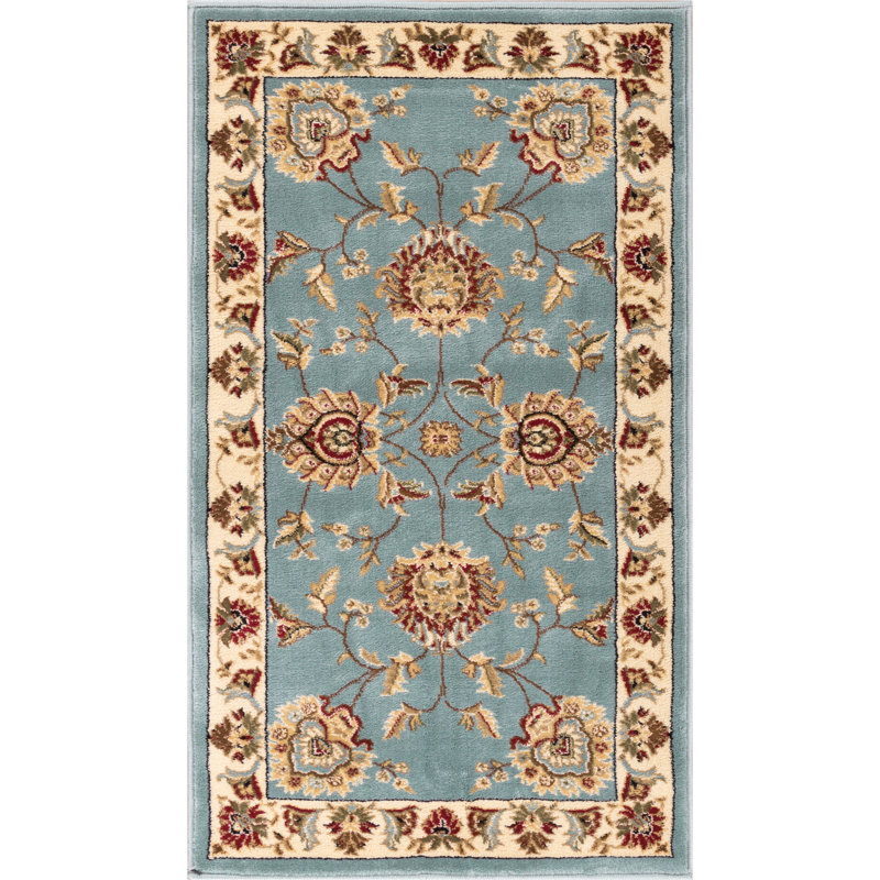 Tapis oriental bleu clair Mattalyn, Rectangle 2 pi 3 po x 3 pi 11 po