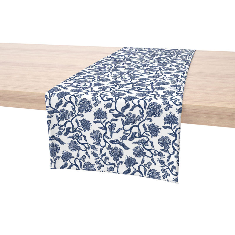 Table Runner, 100% Cotton, Floral 182, 90" x 16"