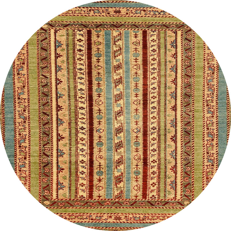 Abstract Indoor Rug, Round 5'