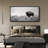 Cow " Monochrome Bison In The Plains Rustic Retro Art Decor Extra Large Artwork Pictures "-98042337-111376031