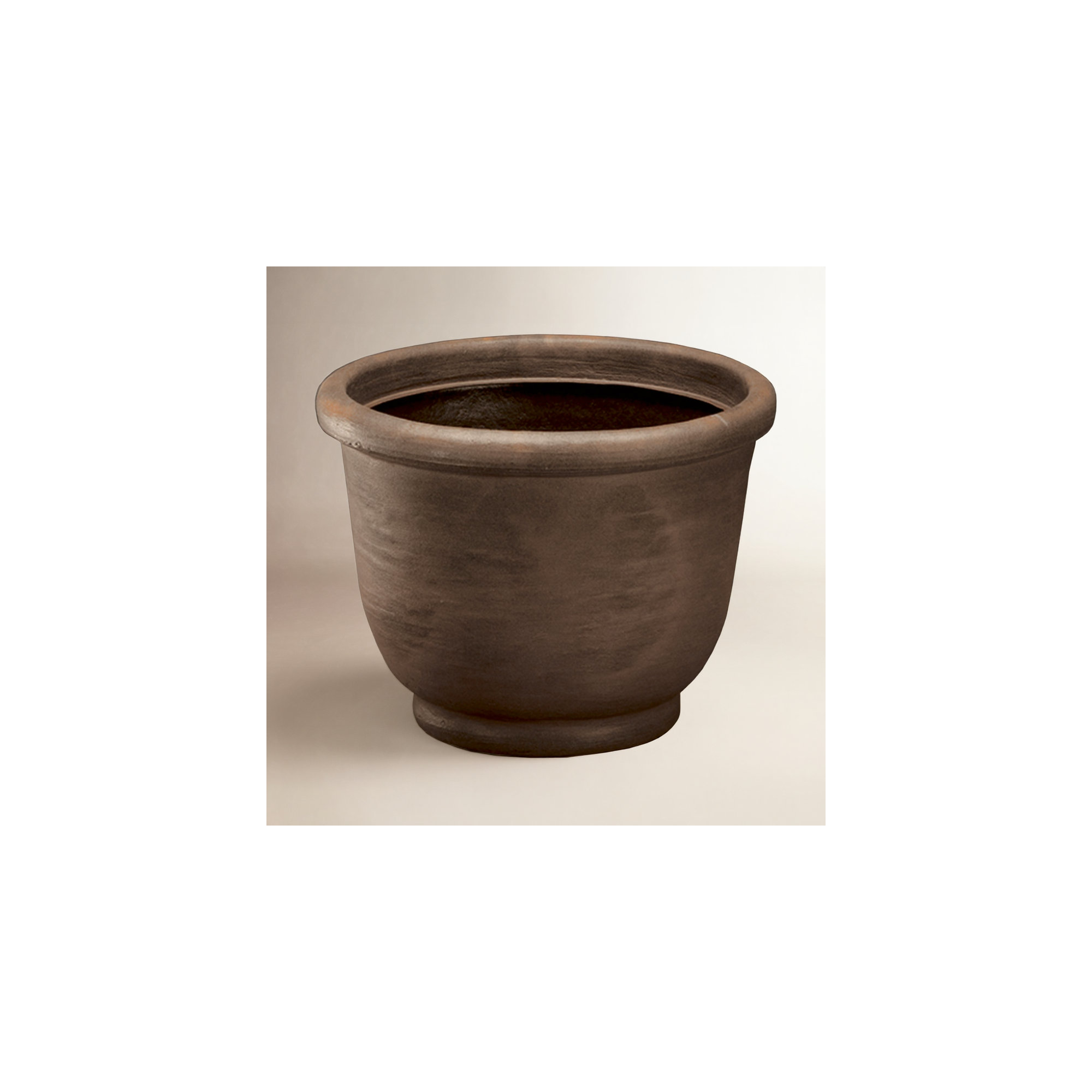 Leontion Plastic Pot Planter, 17.25" H x 21.73" W x 21.73" D, Rust