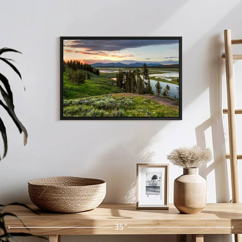 Hayden Valley Hills, 19 po x 13 po, Cadre flottant noir