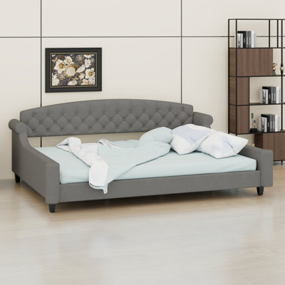 Daybed with thick slat panels  suits dens or offices