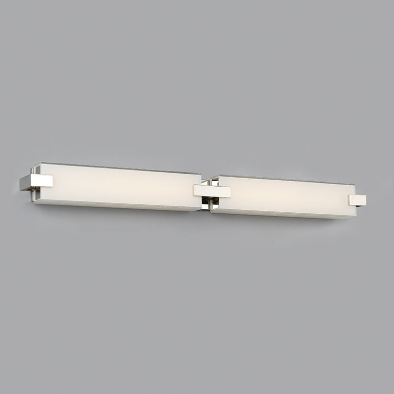 Ehrman 36" LED Dimmable Polished Nickel Bath and Vanity Light, 3000K