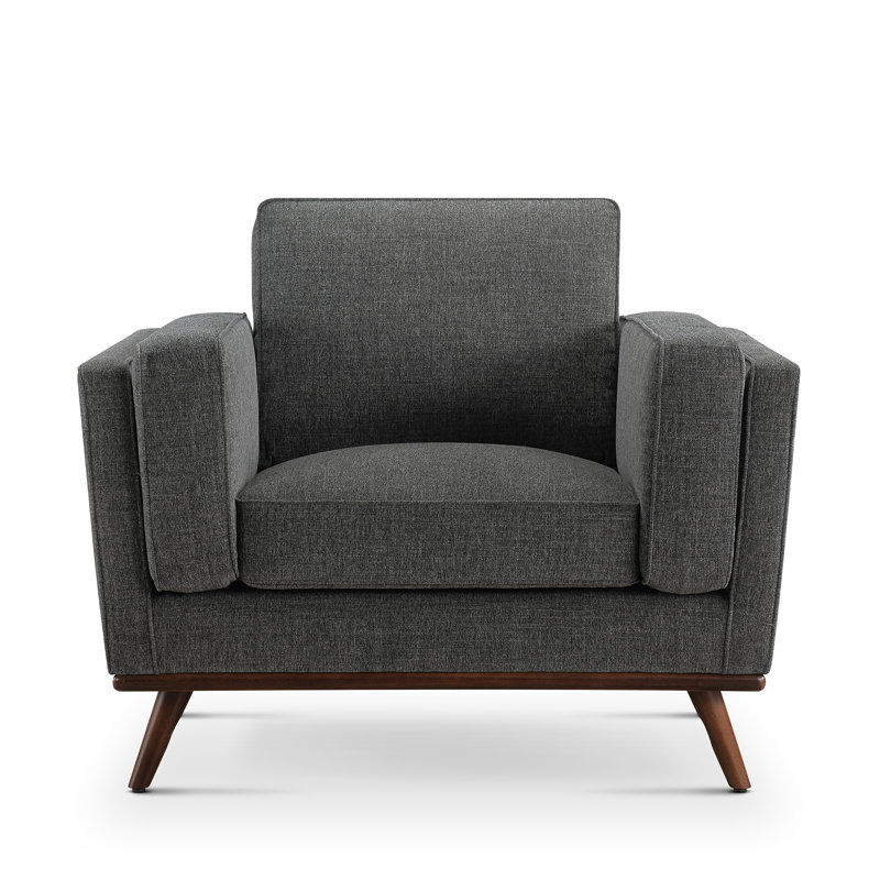 Lauro Positano Fabric Chair, Gray Polyester