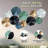 Makinzley Teal & Gold Blossom Bliss Metal Wall Art 123 cm