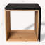 Authentic Italian Marble with Natural Oak Wood Occasional Table / Night Stand-1967789417-1967789420