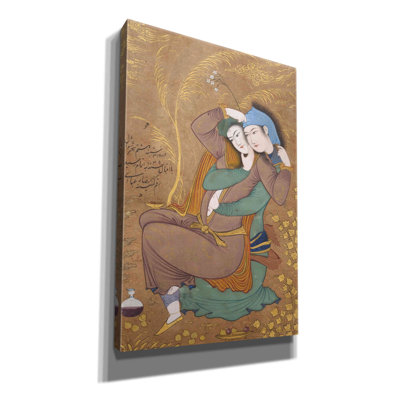 Two Lovers by Reza Abbasi  Wrapped Canvas Print
