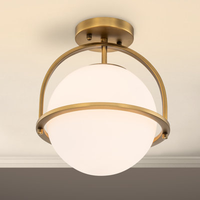 Grundy Glass Semi Flush Mount