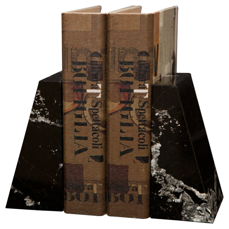 Marble Non-Skid Bookends