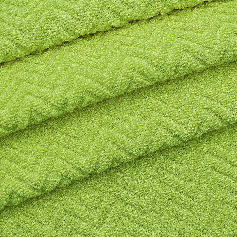 Parmvir Moda Cotton Chevron Hand Towel, Green