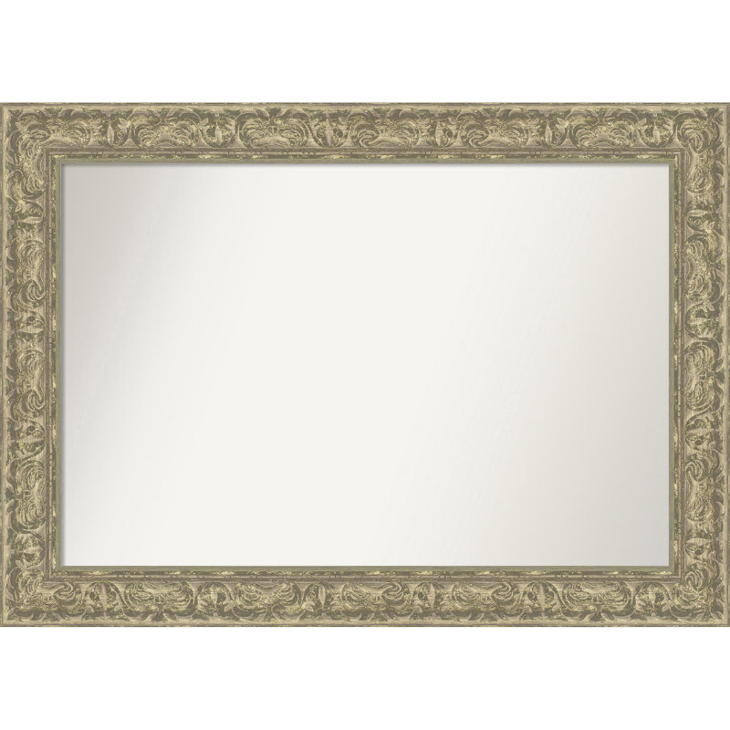 Miroir mural Luxe, 30,75 po x 42,75 po, Argent antique