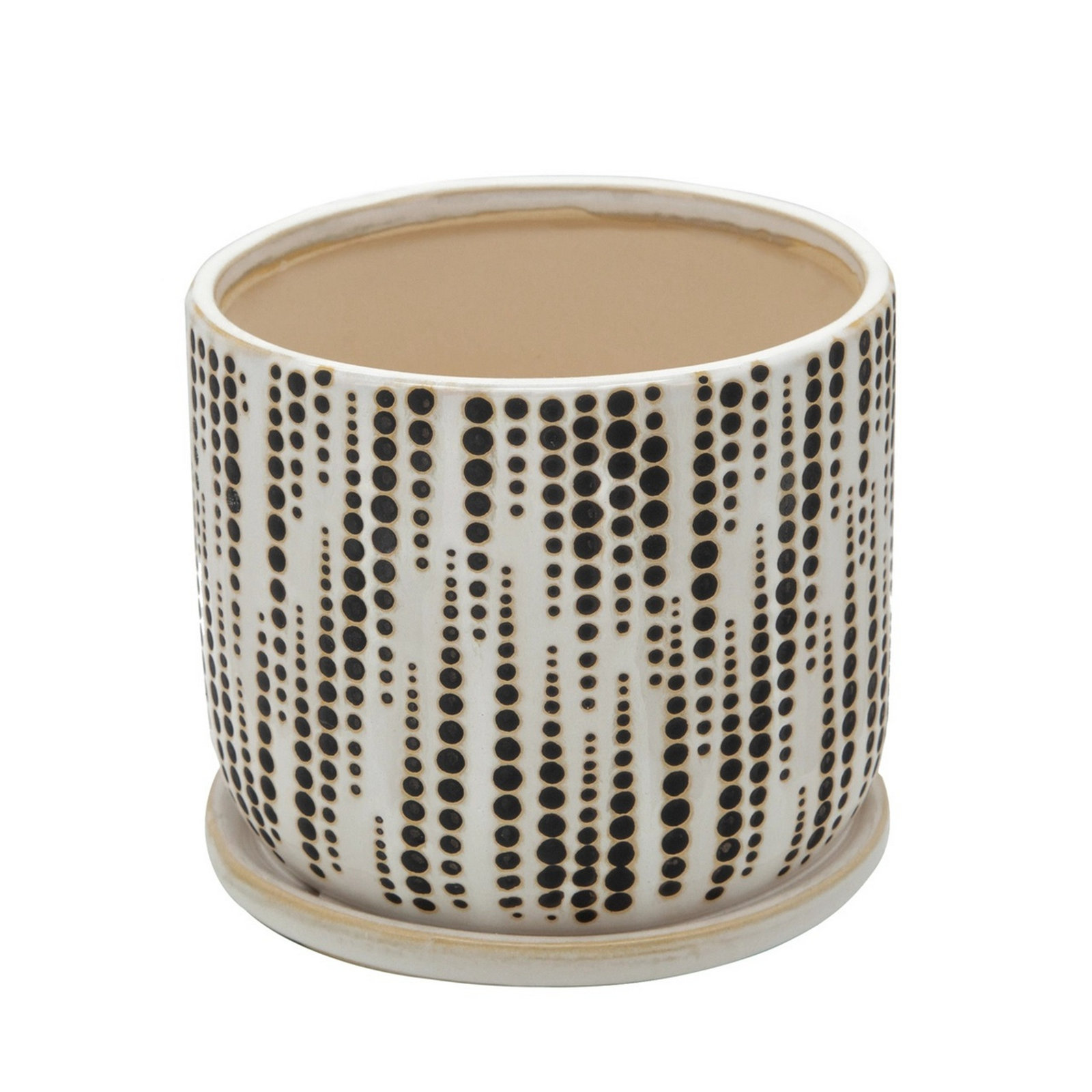 Natale Ceramic Pot Planter, 5.5" H x 6.1" W x 6.1" D