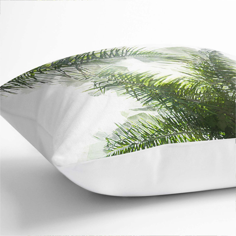 Square Throw Cushion, White, 40cm H x 40cm W x 15cm D