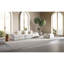Canapé d'angle moderne à compression, canapé en velours côtelé de 119,69 po avec pouf pour la maison-173520513