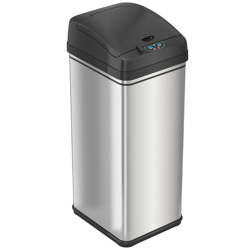 Poubelle à capteur de mouvement en acier inoxydable 13 gallons Deodorizer PetGuard