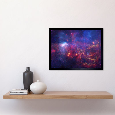 Hubble Space Telescope Center Region Milky Way Galaxy 1 Piece Single Picture Frame Wall Art