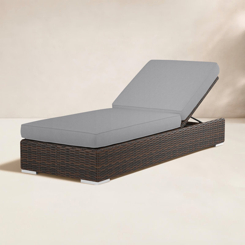 Outdoor Chaise Lounge , Sunbrella Cushion Included, Canvas Granite Sunbrella® Canvas