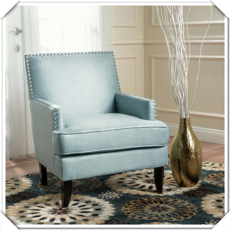 Fauteuil club moderne pour la maison, Bleu clair