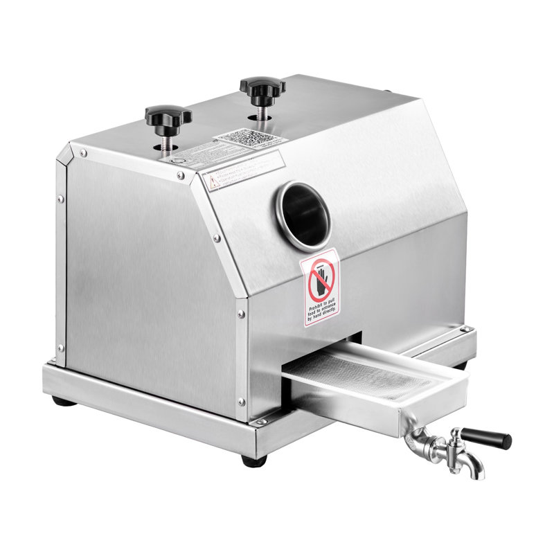 Centrifugeuse commerciale à sucre avec 3 rouleaux en acier inoxydable, entrée de 2,4 po, débit de 110 lb / h