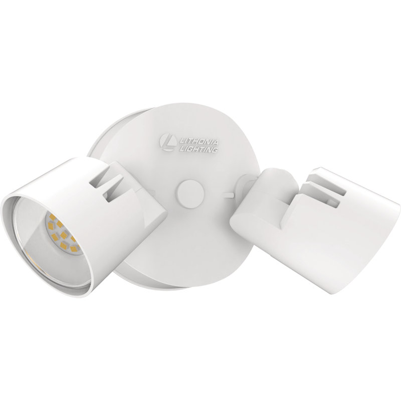 White Dual Head LED Outdoor Security Flood Light