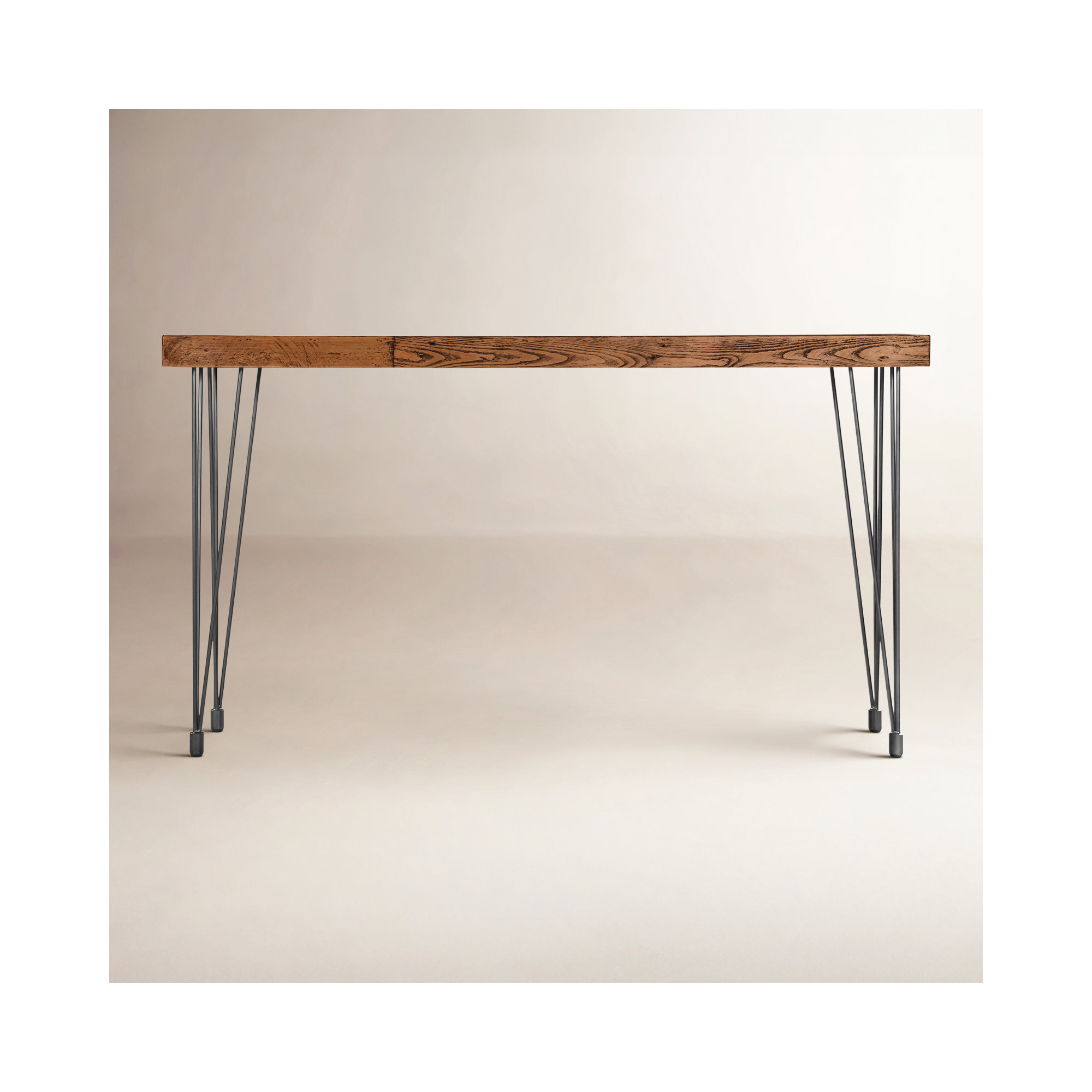Libra 67'' Solid Wood Console Table, Rustic Brown
