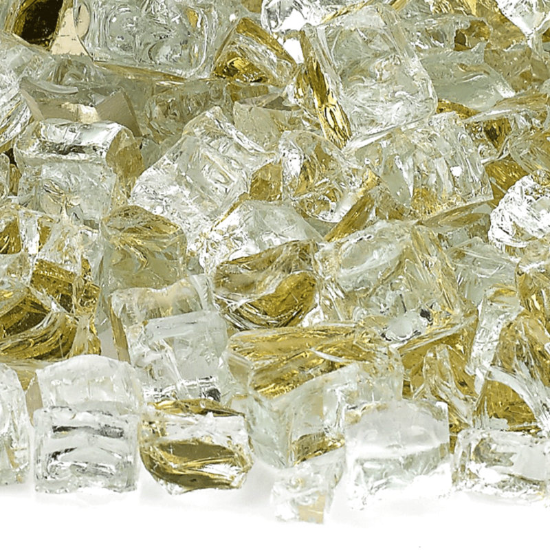 10 lb Verre de feu réfléchissant, Doré