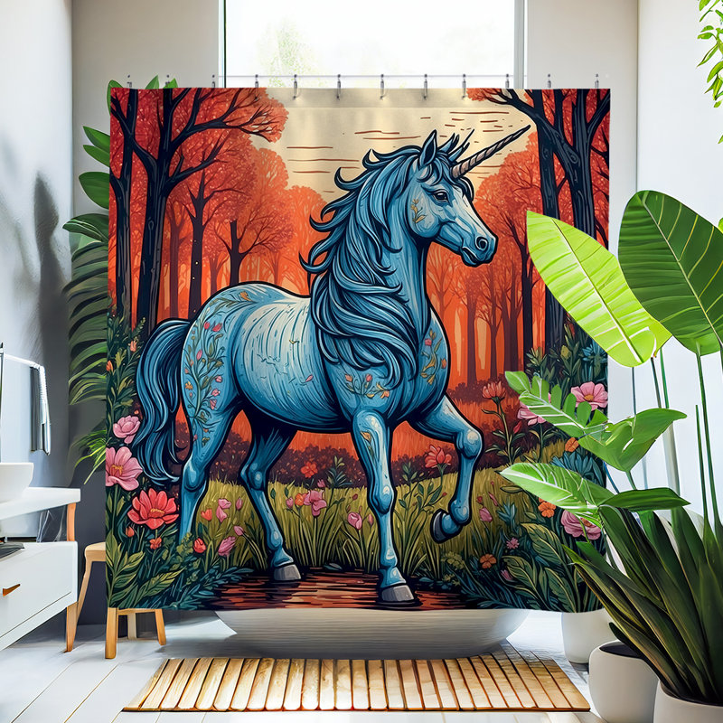 Treau Unicorn Shower Curtain