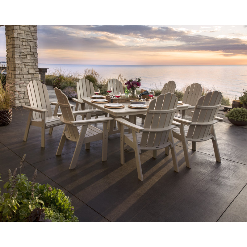 Chaise Adirondack POLYWOOD Vineyard Curveback, Gris ardoise