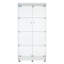Vitrine lumineuse en verre à deux portes avec 4 tablettes, blanc-570435728