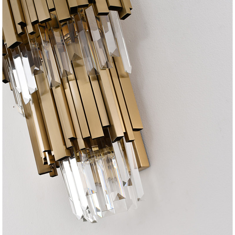 Modern 3-Light Crystal Wall Sconce 