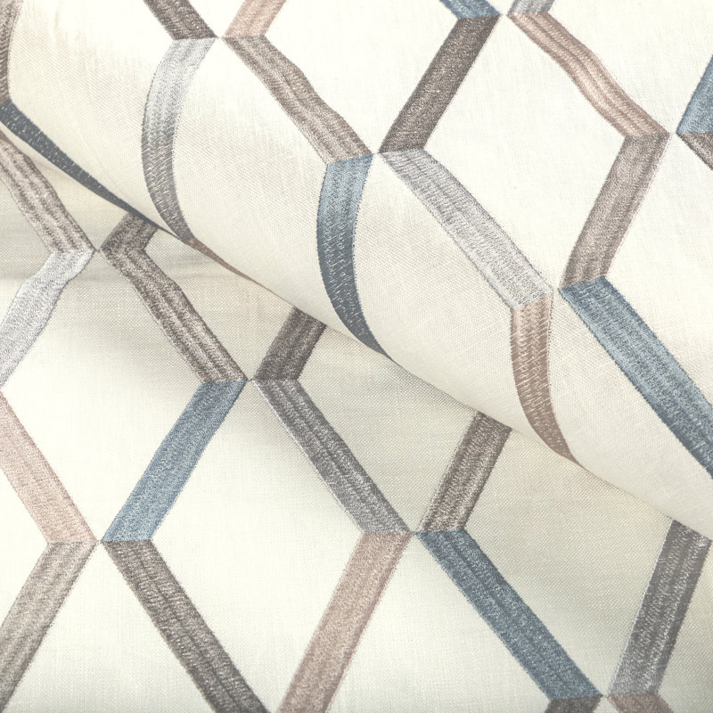 Gem to the Max Fabric, Beige/Blue 