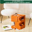Table de chevet mobile 360 ° avec 2 tiroirs coulissants-493002421