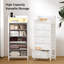 Commode 5 tiroirs REAHome pour chambre à coucher avec station de ...
