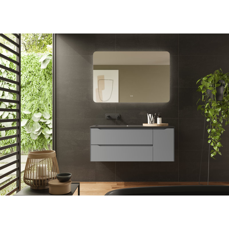 Base de meuble-lavabo simple Cenit 48 seulement, Brume