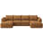 Boneless 132" Modular Sectional Sofa with Deep Seat, U-Shaped Cloud Couch for Living Room, 4-Seater Boneless Sofa with 2 Ottomans, Flexible Combination Modern Upholstery Sofa, No Assembly Required-1797348799